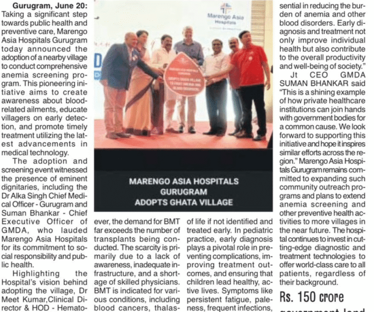 best bone marrow transplant center in gurugram and best bone marrow transplant doctor marengo asia hospital