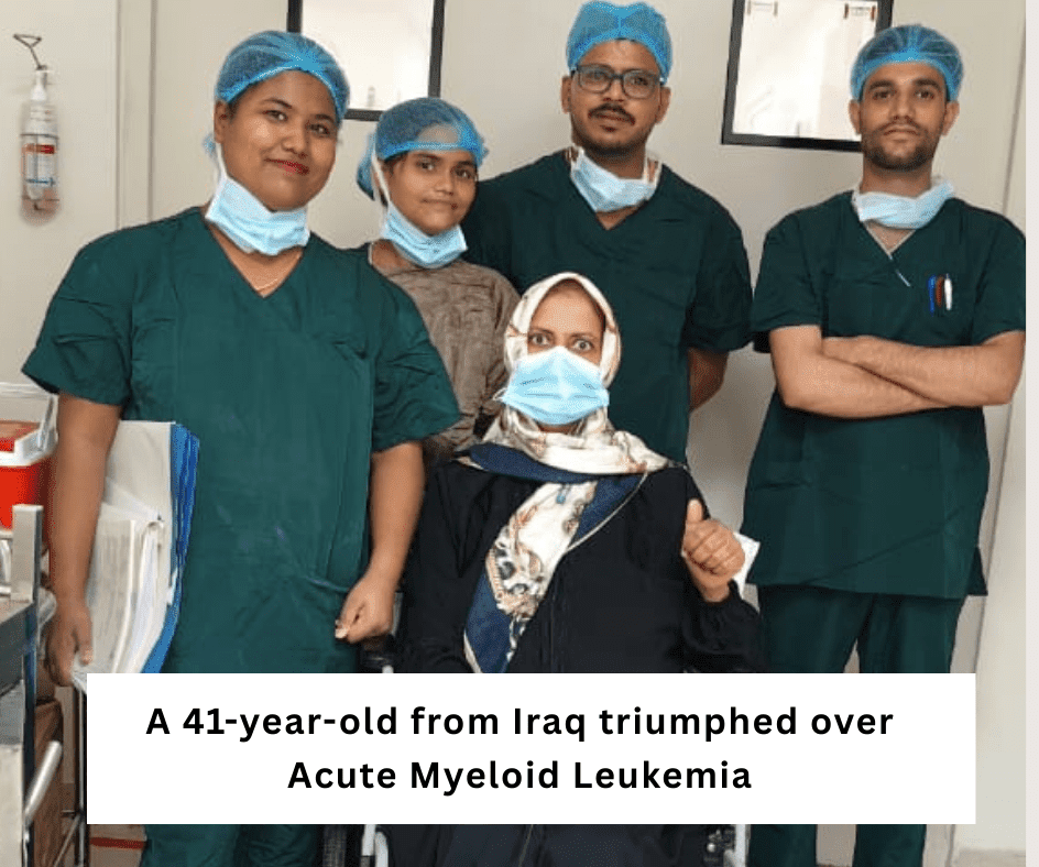 A 41-year-old from Iraq triumphed over Acute Myeloid Leukemia BMT NEXT MARENGO ASIA