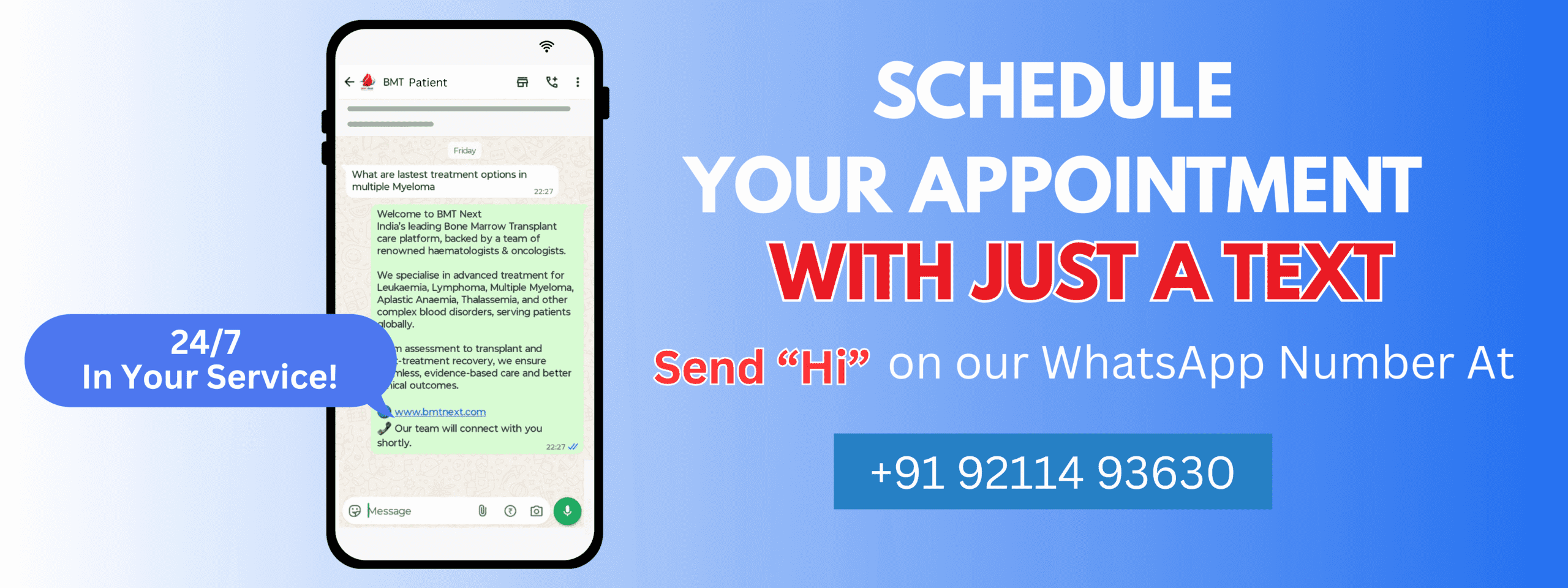 schedule appointment at BMT NEXT