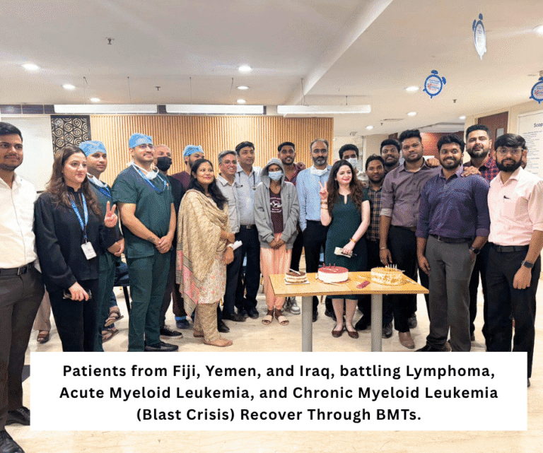 Patients from Fiji, Yemen, and Iraq, battling Lymphoma, Acute Myeloid Leukemia, and Chronic Myeloid Leukemia (Blast Crisis) Recover Through BMTs. DR MEET KUMAR DR NEERAJ TEOTIA BMT NEXT MARENGO ASIA