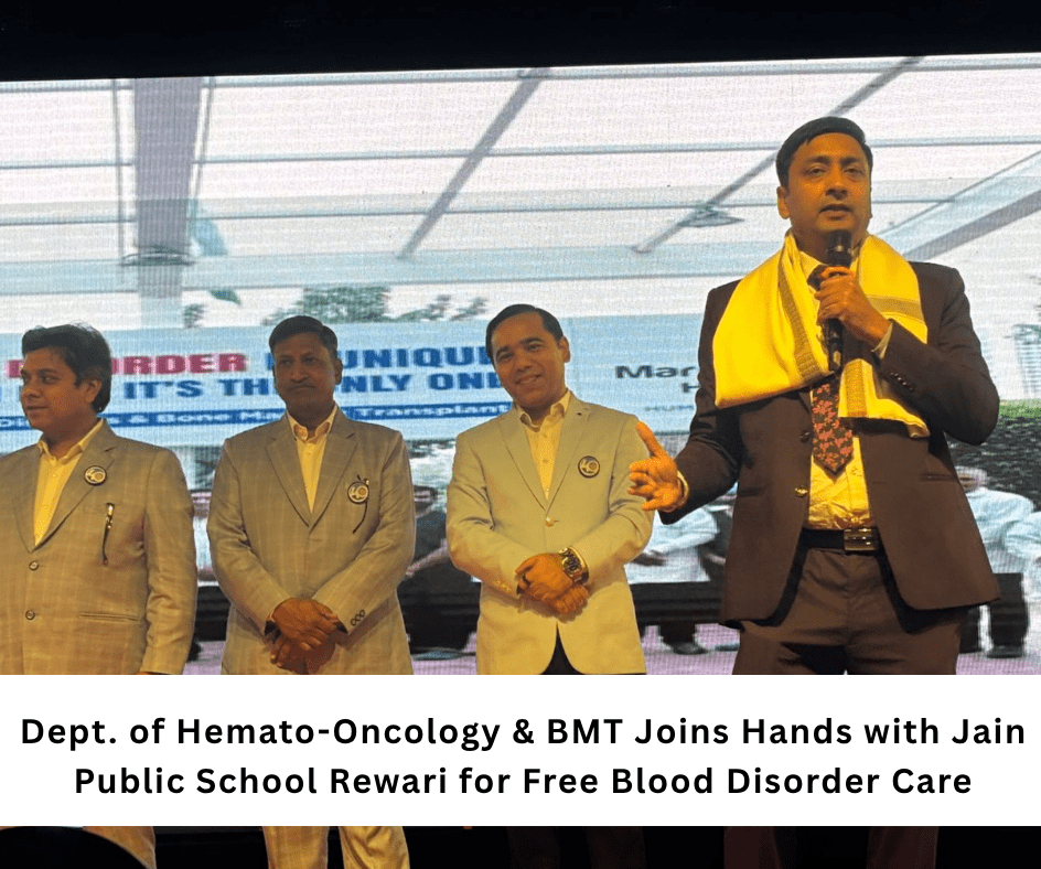 Dept. of Hemato-Oncology & BMT Joins Hands with Jain Public School Rewari for Free Blood Disorder Care
