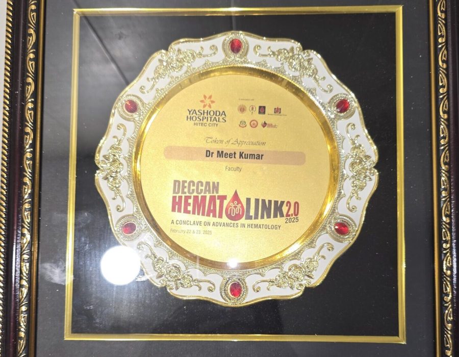Yashodha hospital award received by Dr Meet kumar